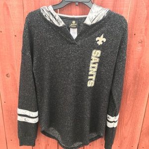 NWT NFL Juniors Collection Gray Hoodie velour